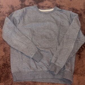 Men's Striped Crewneck Sweater - Blue